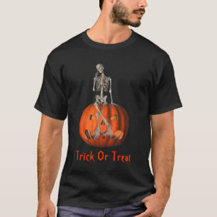 Skeleton Jack O Lantern Halloween T-Shirt