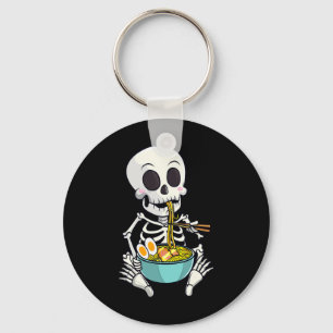 Skeleton Japanese Ramen Noodles Anime Halloween Co Keychain