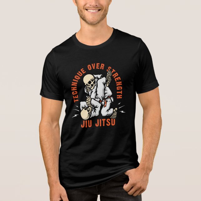 Skeleton Jiu Jitsu Tri-Blend Shirt (Front)