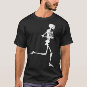 Skeleton Jogging Halloween Costume Running Men Wom T-Shirt