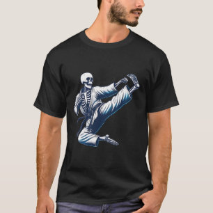 Skeleton Karate Kick Martial Arts Kickboxing Mma F T-Shirt