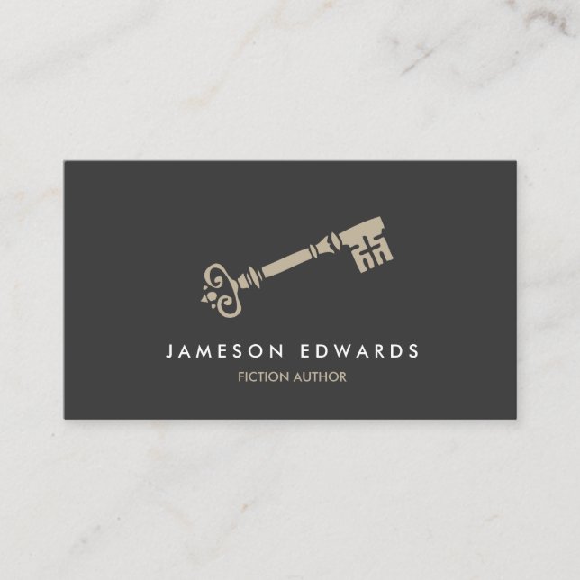 SKELETON KEY BUSINESS CARD FOR AUTHORS, WRITERS II (Front)