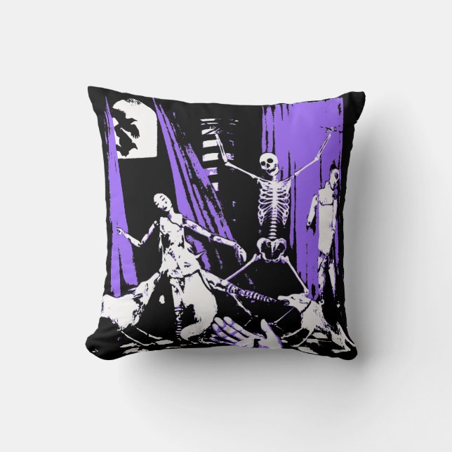 Skeleton Key Pillow - Purple (Front)