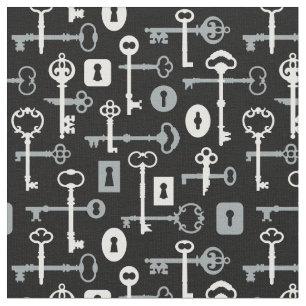 Skeleton Keys and Locks Fabric
