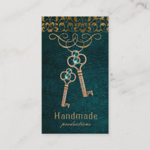 Skeleton Keys Old Lock Vintage Steampunk Gothic Business Card