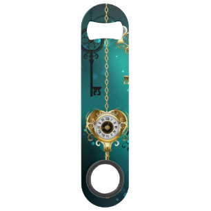 Skeleton Keys on Green Background