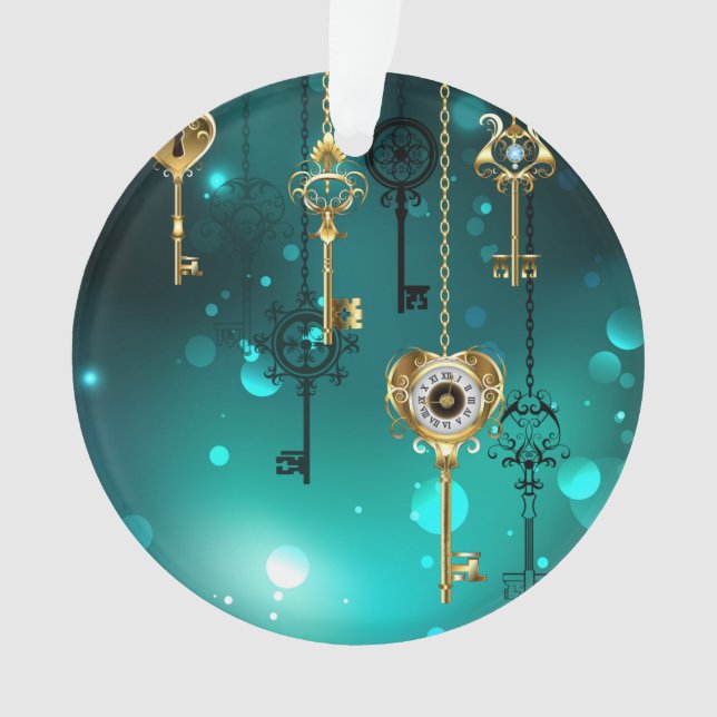 Skeleton Keys on Green Background (devant)