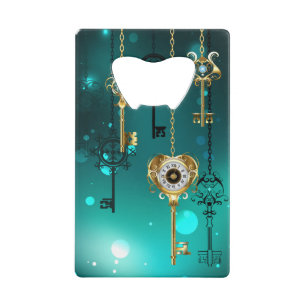 Skeleton Keys on Green Background