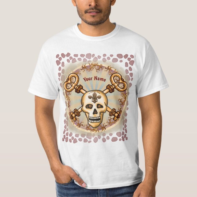 Skeleton Keys skull  T-Shirt (Front)