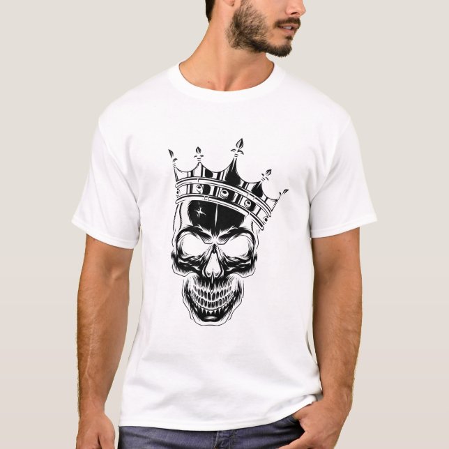 Skeleton King ou Skeleton Prince T-Shirt en noir (Devant)