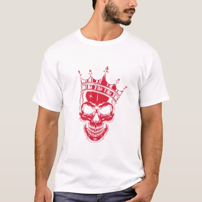 Skeleton King ou Skeleton Prince T-shirt en rouge (Devant)
