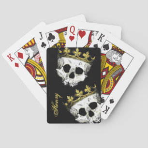 Skeleton King Skulls Playing Cards