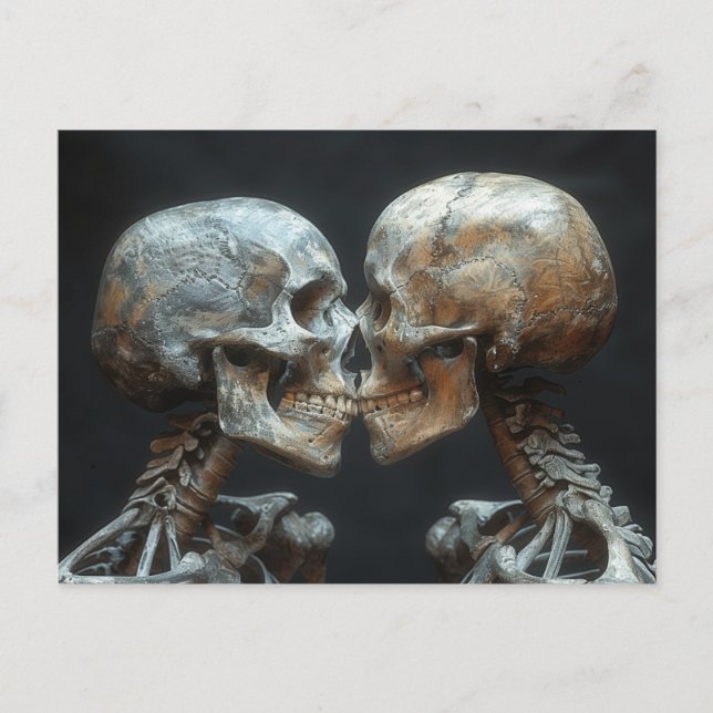 Skeleton Kiss Postcard (Front)