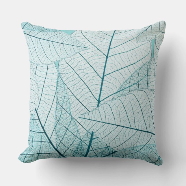 skeleton leaves throw pillow (Front)