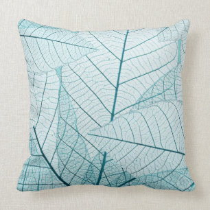 skeleton leaves throw pillow