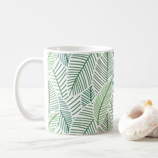 Skeleton Leaves (White and Green) Coffee Mug