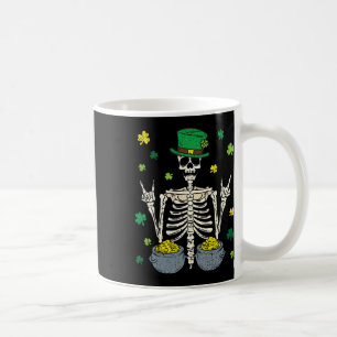 Skeleton Leprechaun St Patricks Day Shamrock Clove Coffee Mug