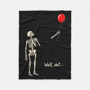 Skeleton Lost Balloon Stuff Funny Saying Quote Men Fleece Blanket