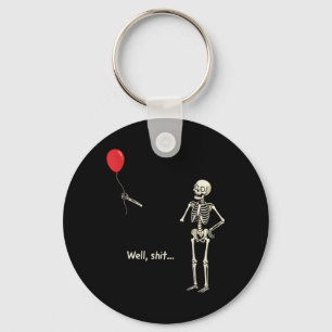 Skeleton Lost Balloon Stuff Skeleton Funny Keychain