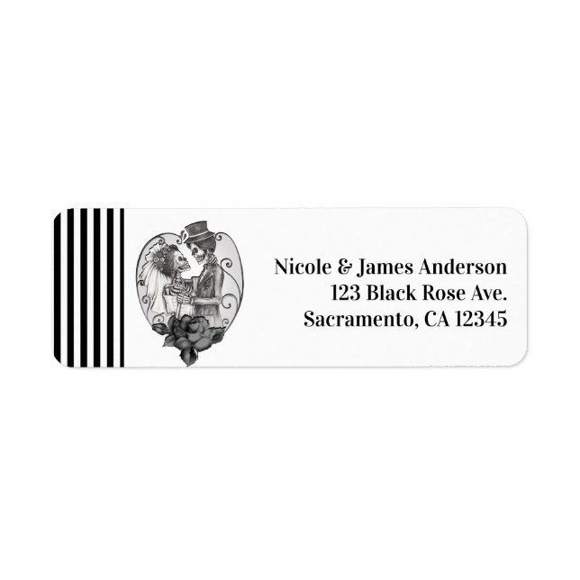 Skeleton Love Couple Marriage Dance Gothic Wedding (Front)