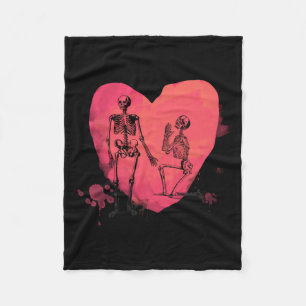 Skeleton Love Fleece Blanket