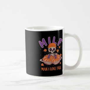 Skeleton Man I Love Fall Fun Skeleton Pumpkin Hall Coffee Mug