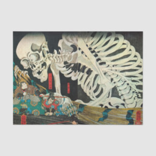 Skeleton manipulated by Witch, Kuniyoshi Tissue Paper