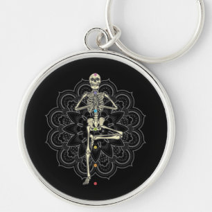 Skeleton Meditating - Yoga Position Keychain