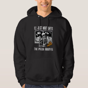 Skeleton Meme Pizza Lover Funny Bones Skull Food Hoodie