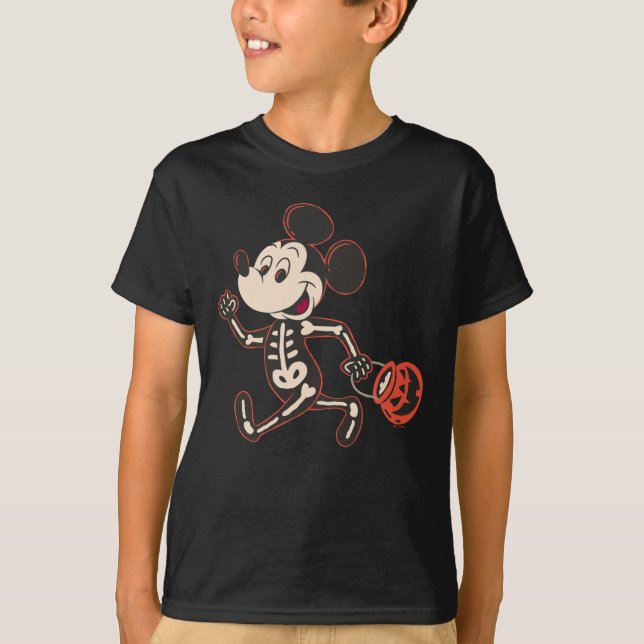 Skeleton Mickey on Halloween T-Shirt (Front)