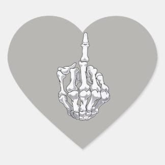 Skeleton Middle Finger Stickers