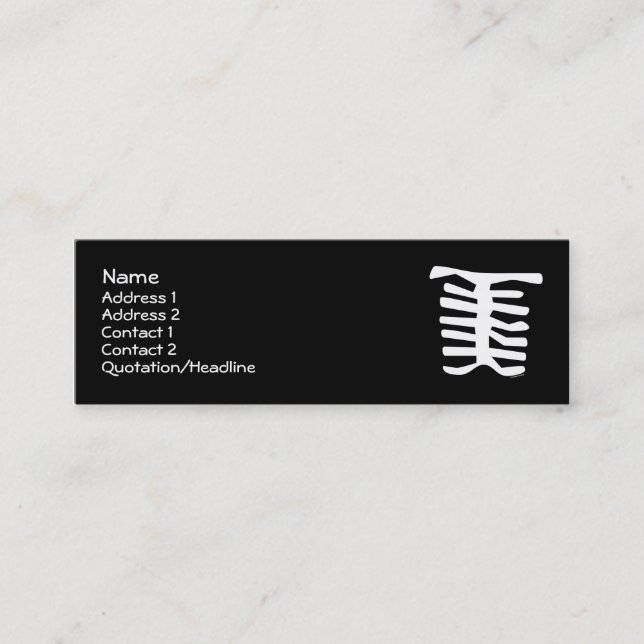 Skeleton Mini Business Card (Front)