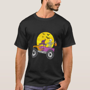 Skeleton Monster Truck Moon Candy Toddler Boys Hal T-Shirt