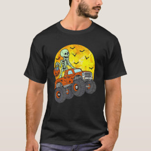Skeleton Monster Truck Moon Candy Toddler Boys Hal T-Shirt