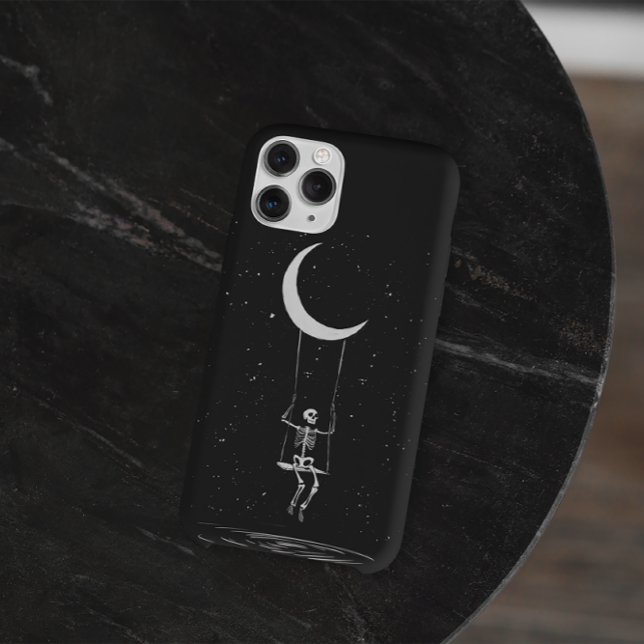 Skeleton Moon Spooky Halloween Case-Mate iPhone Case (Creator Uploaded)