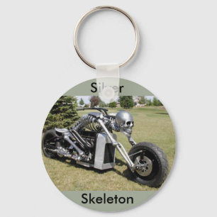 Skeleton motorcycle keychain