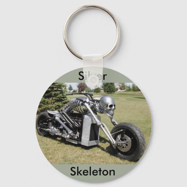 Skeleton motorcycle keychain (Front)