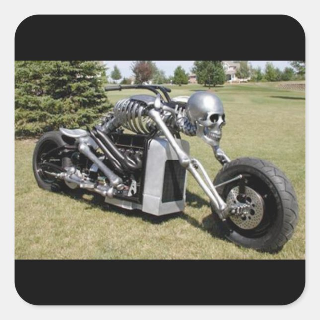 Skeleton Motorcycle Sticker (Front)