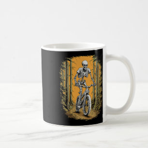 Skeleton Mountain Bike Cyclist Skeleton Halloween Coffee Mug
