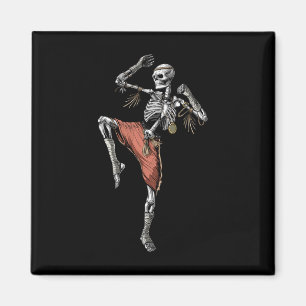Skeleton Muay Thai Boxing Karate Kickboxing Martia Magnet