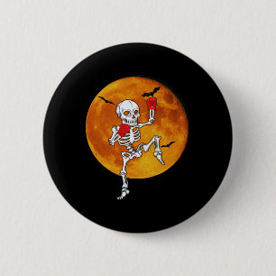 Skeleton Muay Thai Halloween Kickboxing Mma  2 Inch Round Button