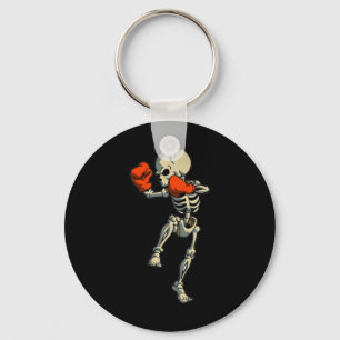 Skeleton Muay Thai Halloween Kickboxing Mma Fighte Keychain