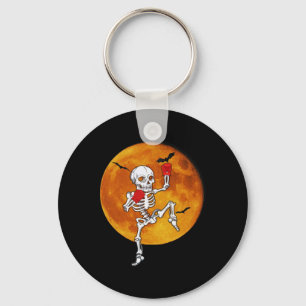 Skeleton Muay Thai Halloween Kickboxing Mma Keychain