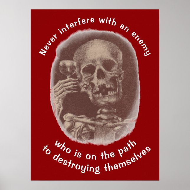 Skeleton narcissist break-up done over strength poster (Front)