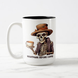 Skeleton Nightmare avant tasse de café déplaisant