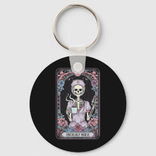 Skeleton Oncology Nurse Tarot Card Oncologist Hall Keychain