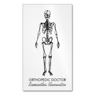 Skeleton orthopedic doctor sculpting bone simple Magnetic business card