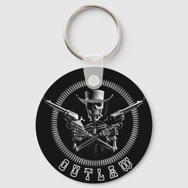 Skeleton Outlaw Key Rings (Front)