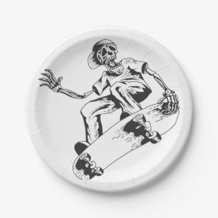 skeleton paper plate