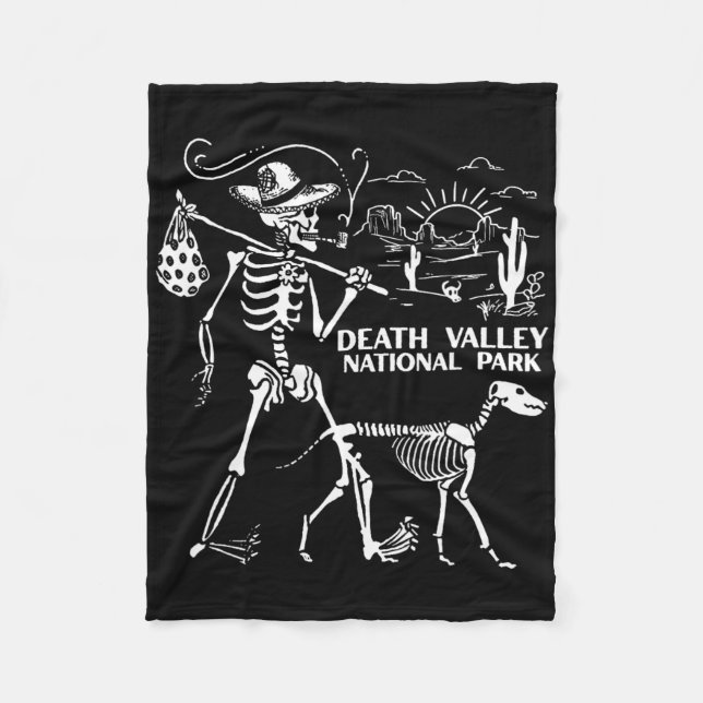 Skeleton Park Hiking Death Valley National Park  Fleece Blanket (Front)